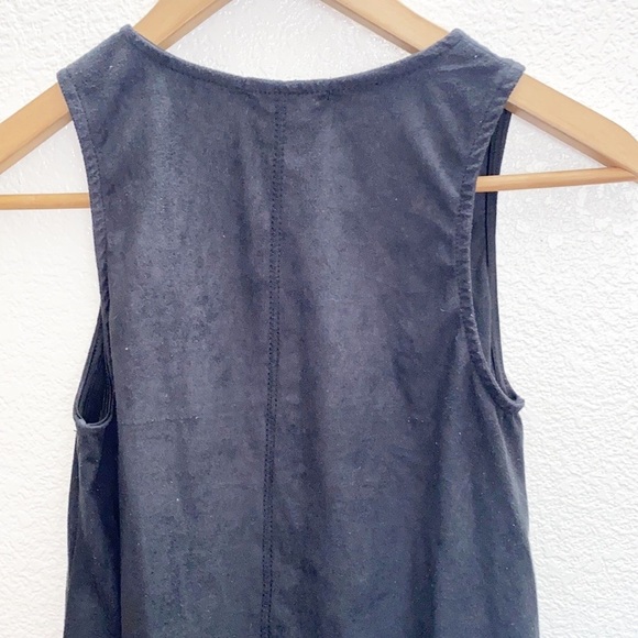 Mod Ref Black Suede High Neck Tank Top - Picture 8 of 8